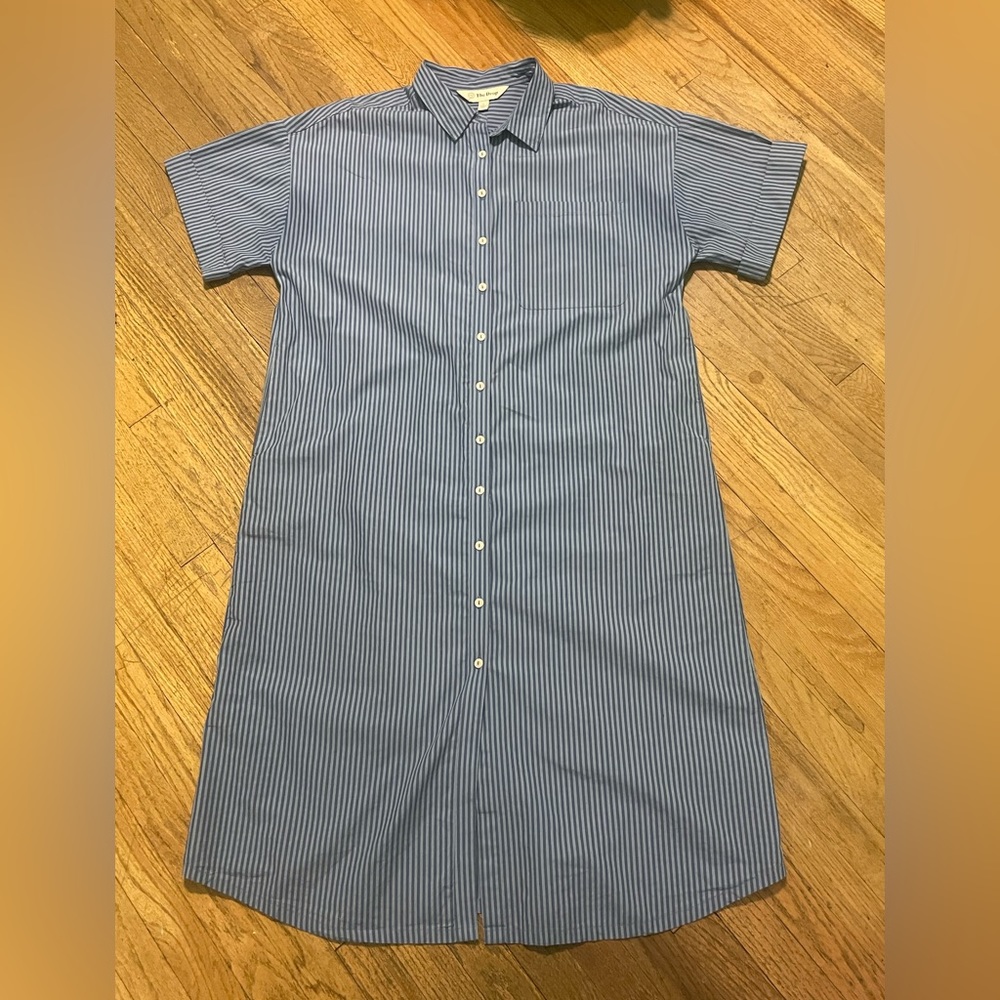 The Drop womens button down workwear striped dress. Size Large